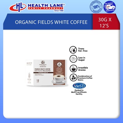 ORGANIC FIELDS WHITE COFFEE 30G X 12'S 